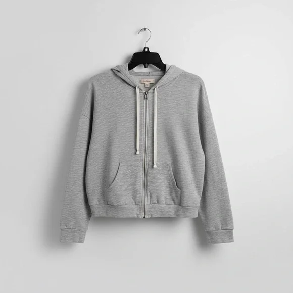 Hollister Gray Full Zip Hoodie Sweatshirt Women’s M - Picture 1 of 5
